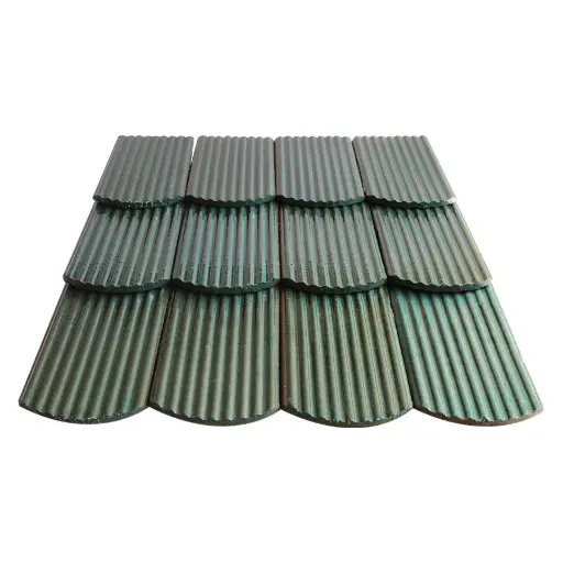 [TFEVE1530CL] TEJA FRANCESA ESTRIADA VERDE 15X30 CMS CERAMICA LEONES