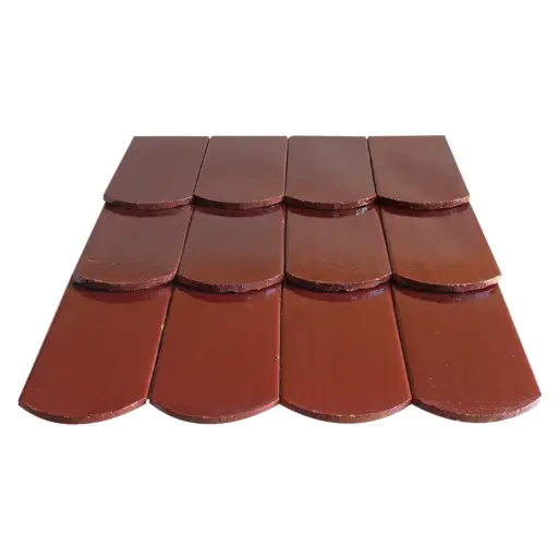[TFLVI1530CL] TEJA FRANCESA LISA VINO 15X30 CMS CERAMICA LEONESA